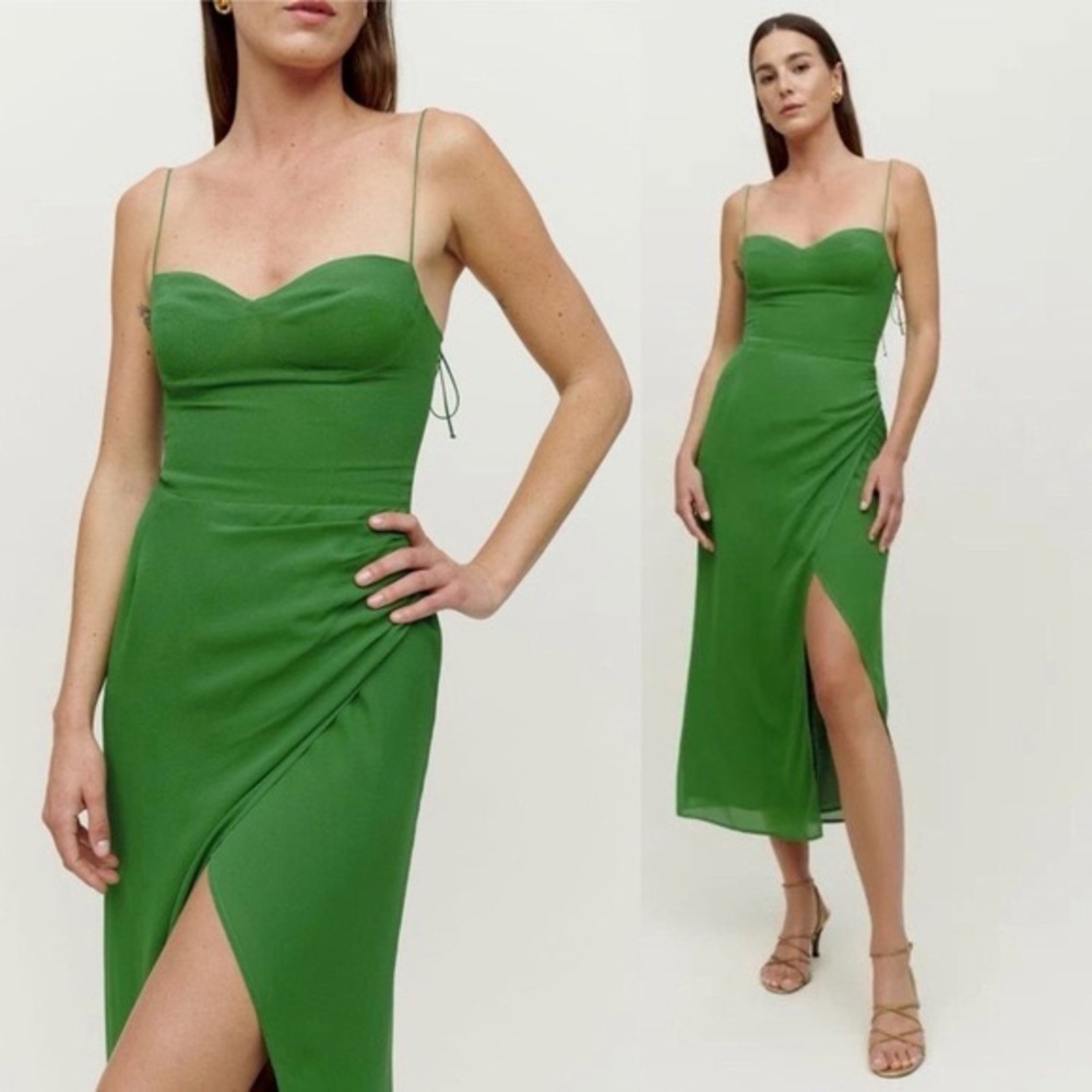 NWT Reformation Kourtney Green Dress